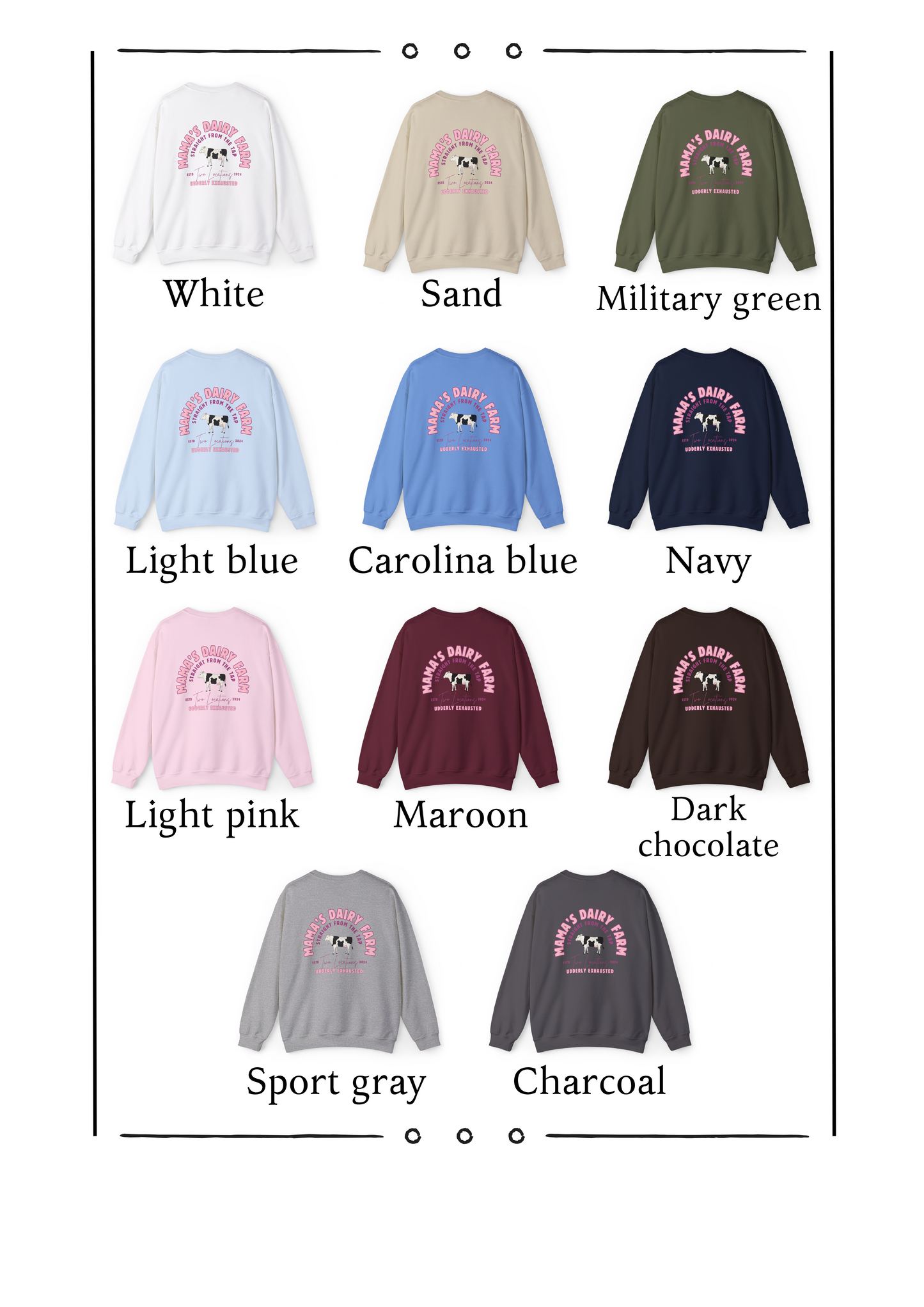 Mama’s Dairy Farm Breastfeeding Mama Crewneck