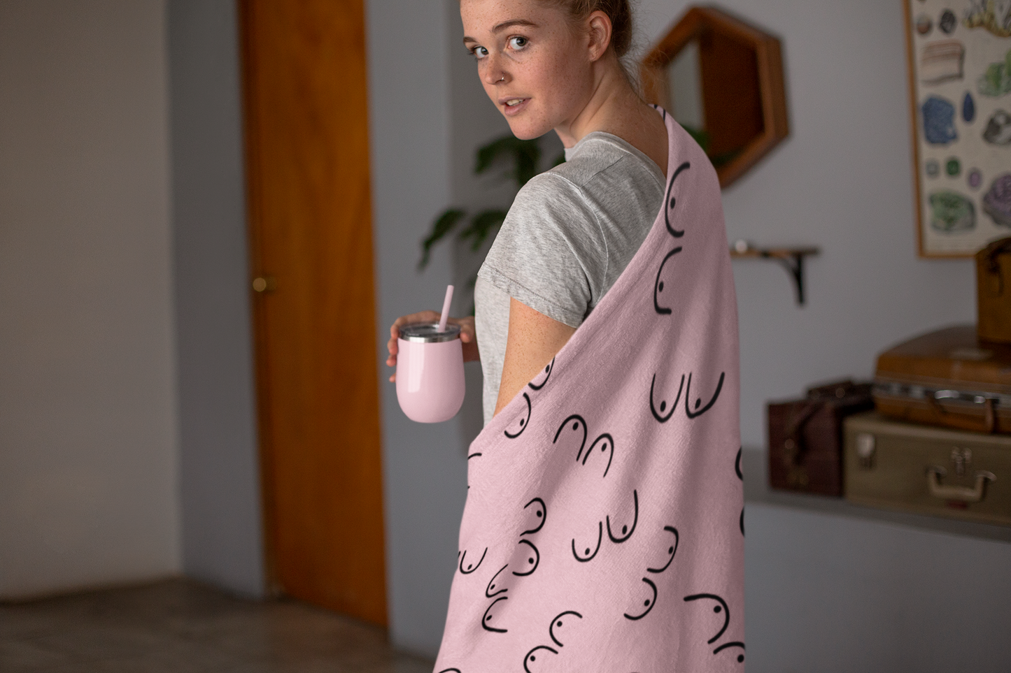 Velveteen Plush Boobie Blanket
