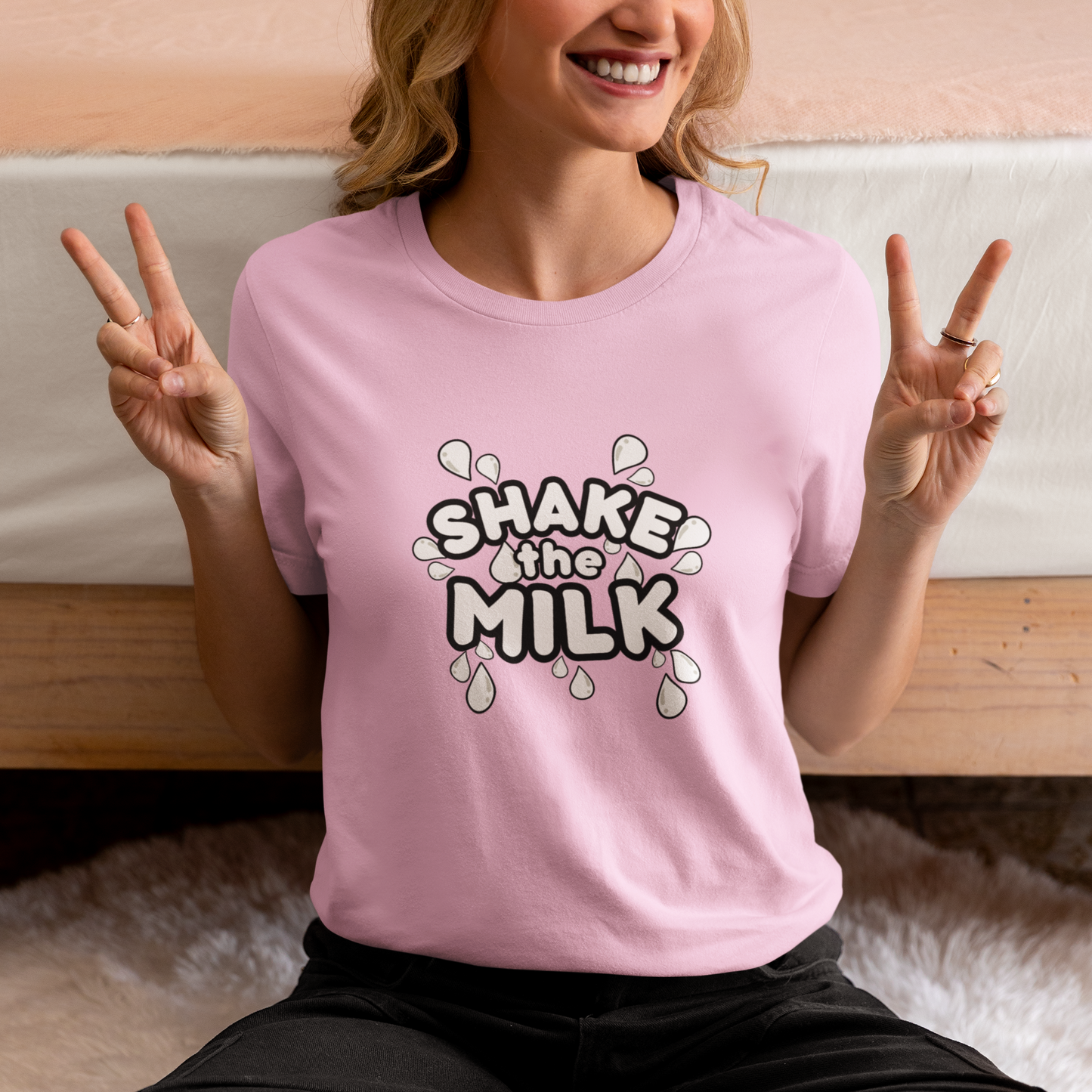Mama Roberts Shake The Milk Breastfeeding Mama Tee