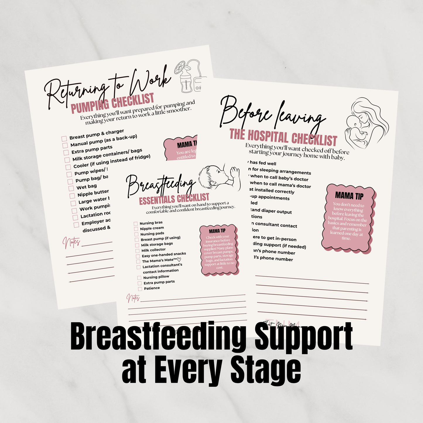 Digital That New Mama Survival Checklist Bundle