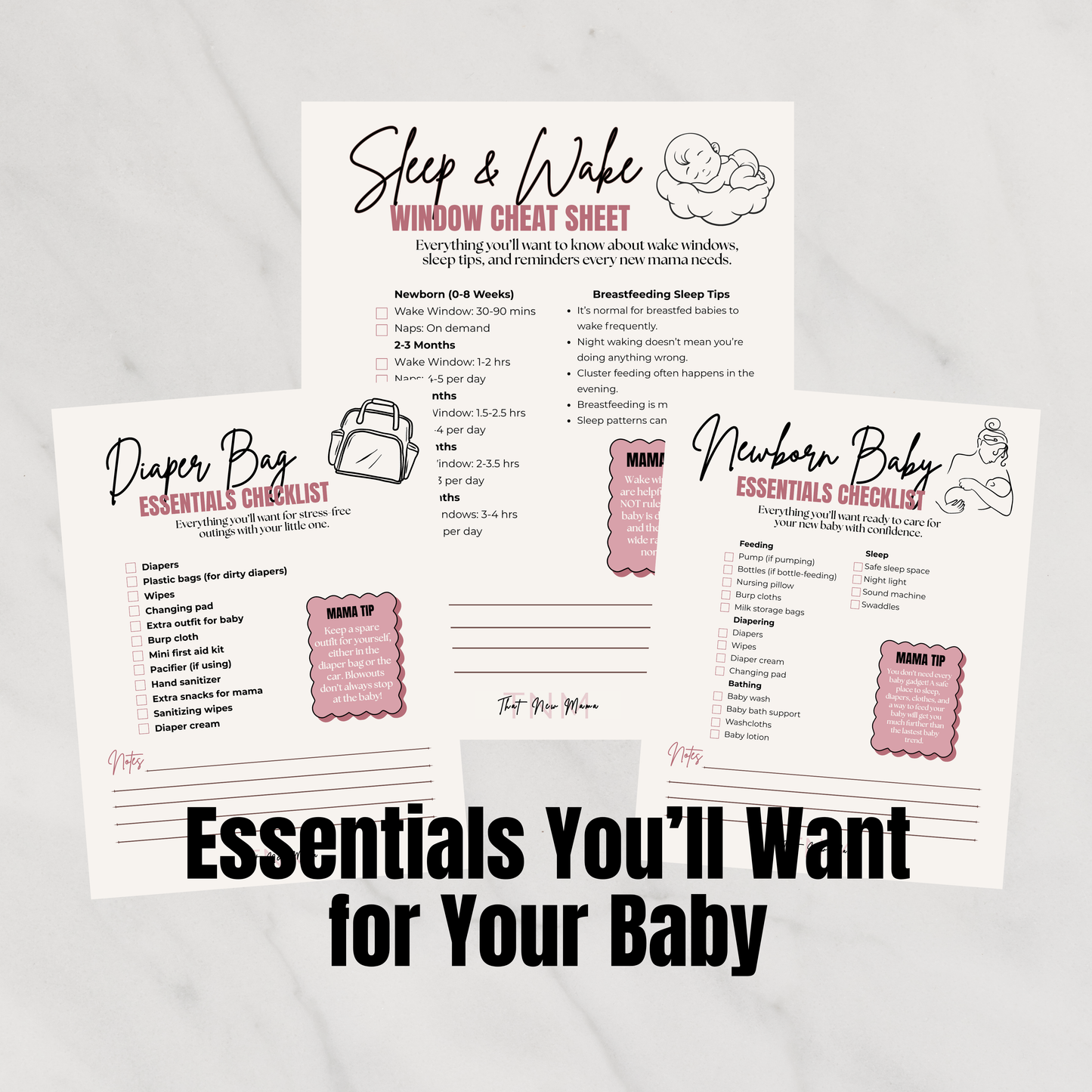 Digital That New Mama Survival Checklist Bundle