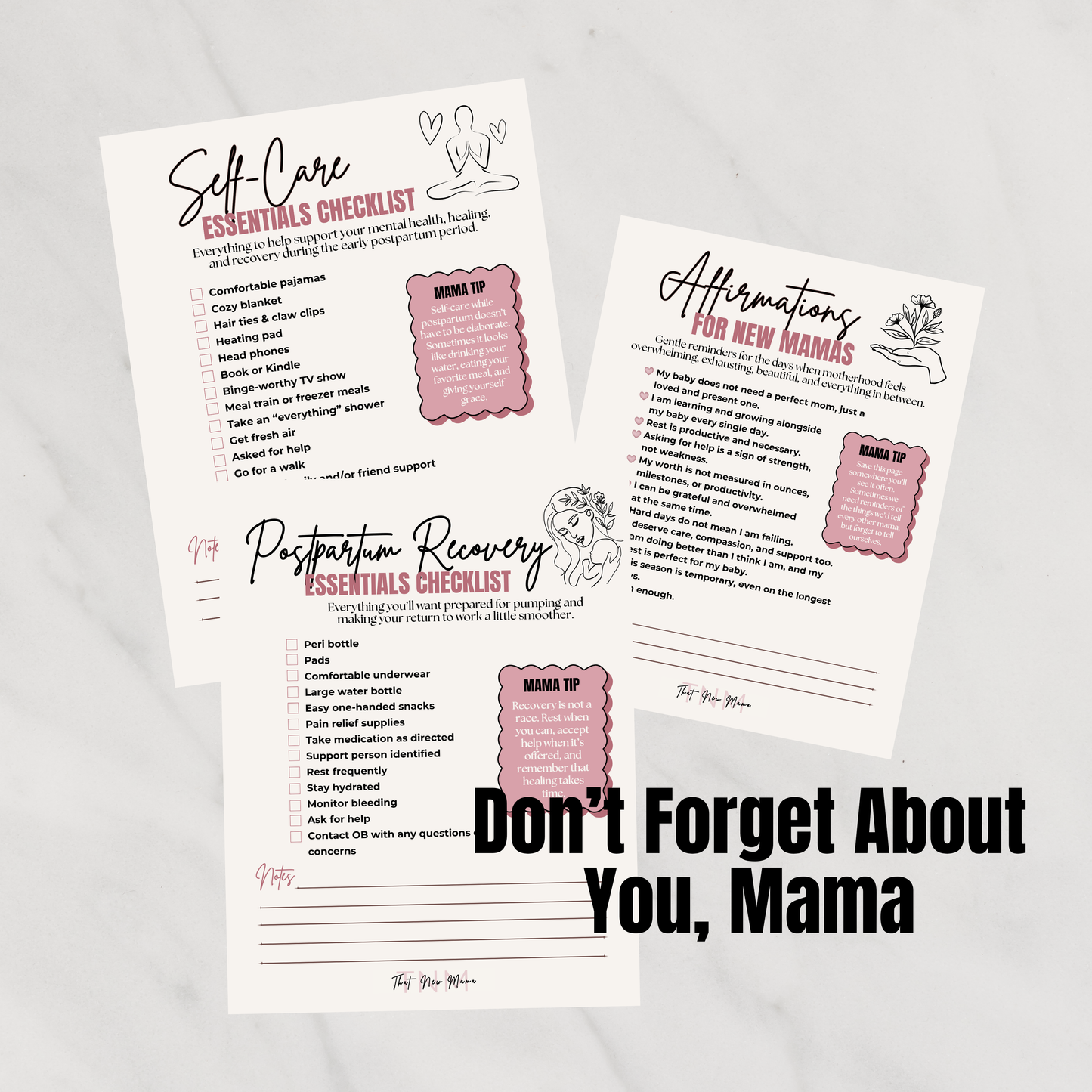 Digital That New Mama Survival Checklist Bundle