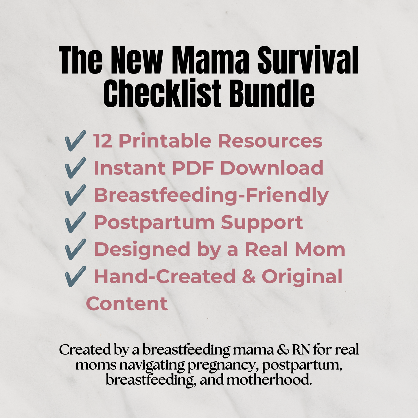 Digital That New Mama Survival Checklist Bundle