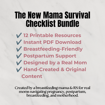 Digital That New Mama Survival Checklist Bundle