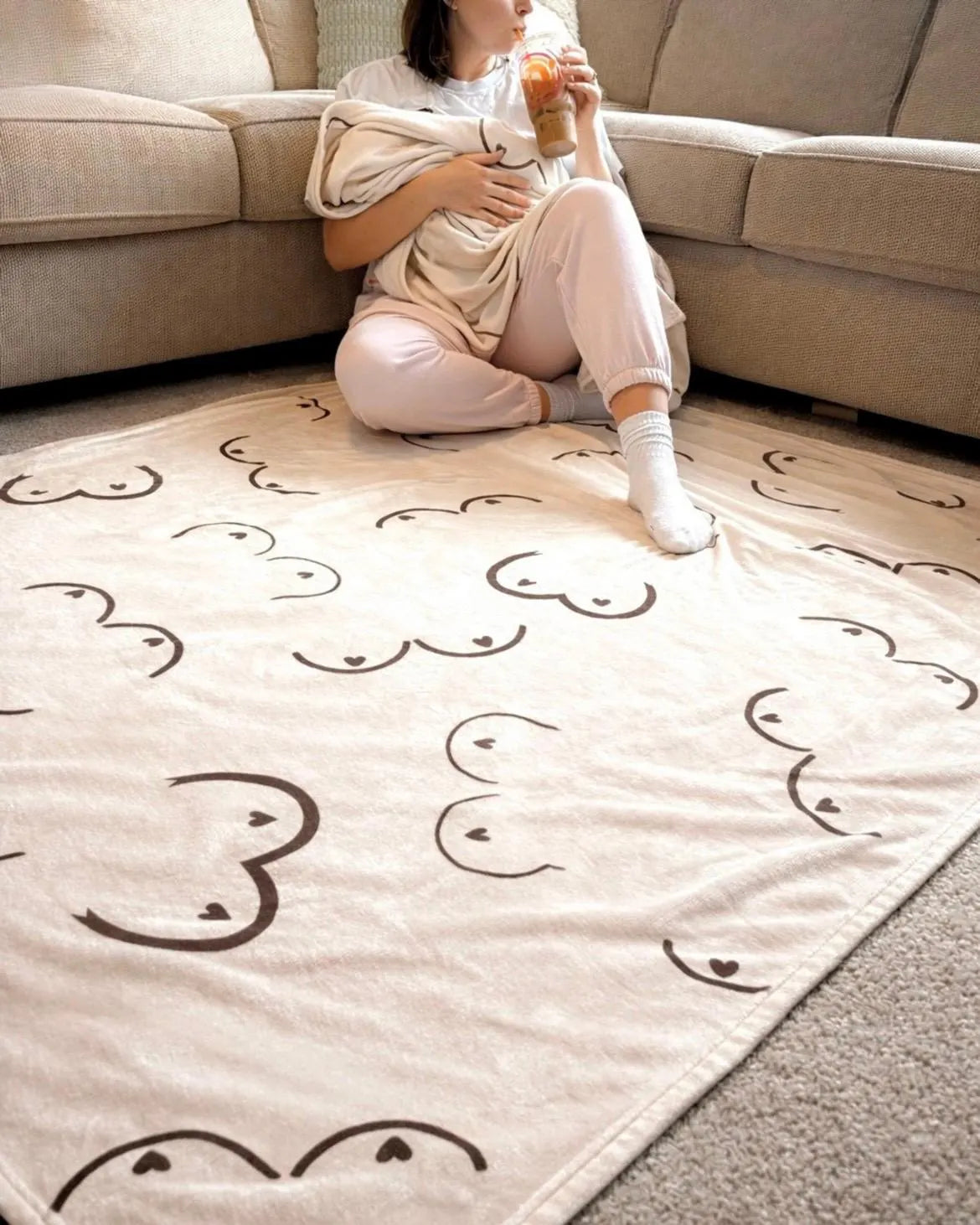 The Boobie Blanket™ Breastfeeding Plush Throw