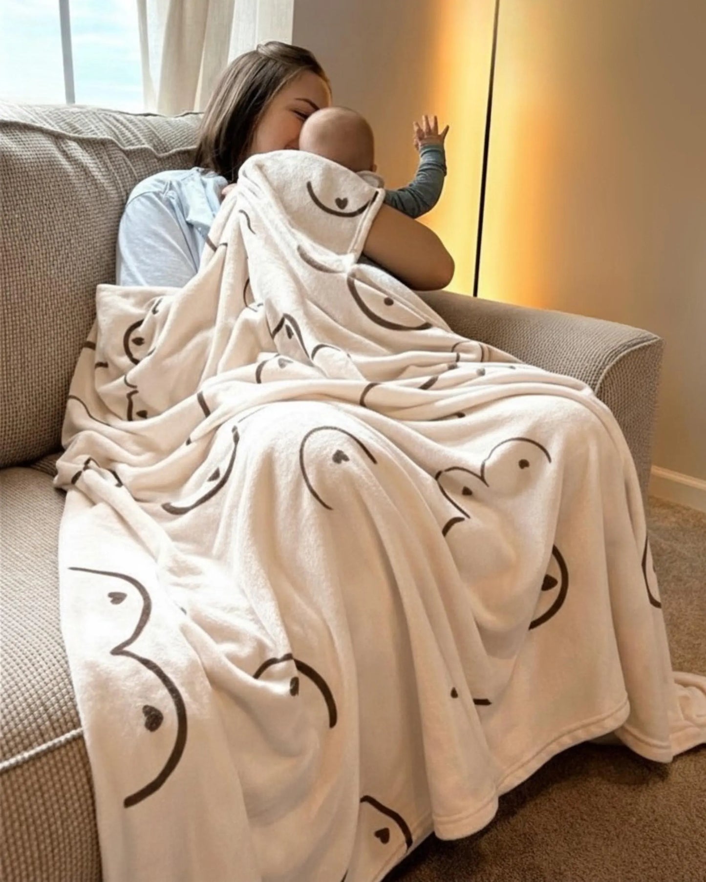 The Boobie Blanket™ Breastfeeding Plush Throw