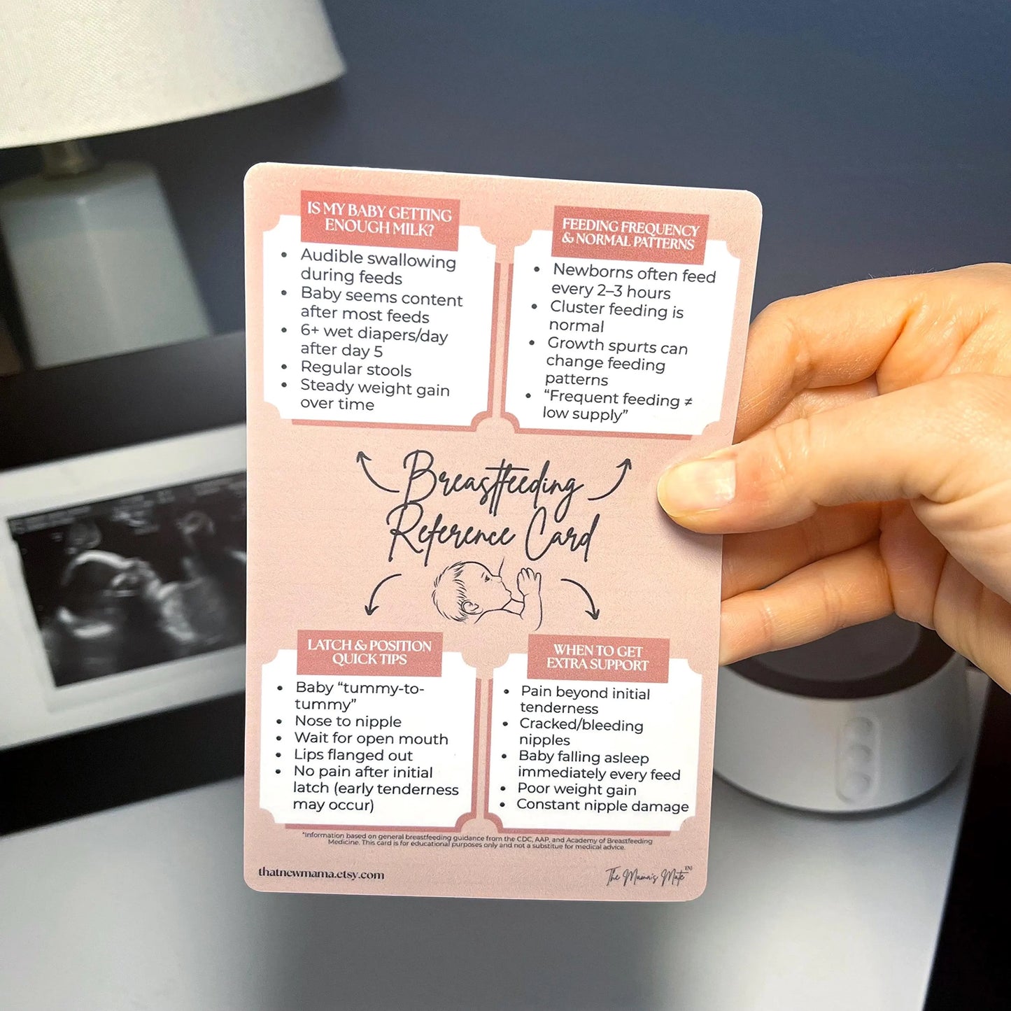 Breastfeeding Quick Reference Card