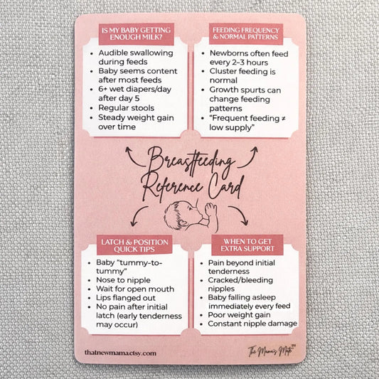 Breastfeeding Quick Reference Card