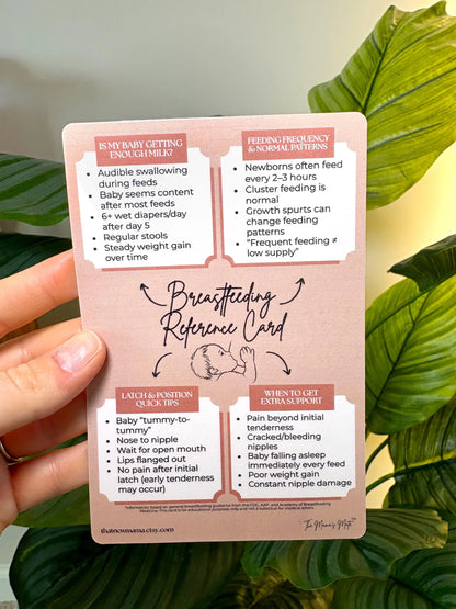 Breastfeeding Quick Reference Card