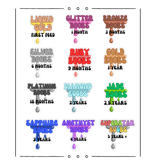 Breastfeeding Mama Milestones Stickers