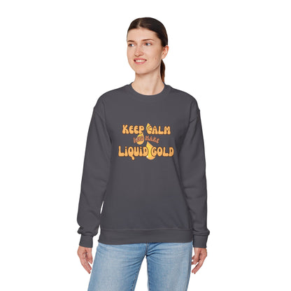 Keep Calm and Make Liquid Gold Breastfeeding Mama Crewneck