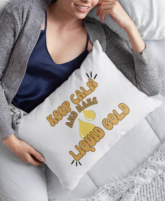 Keep Calm and Make Liquid Gold breastfeeding nursing support pillow